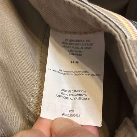 NWT Lee Riveted Ultimate 5 Women’s Cropped Pant with Striped Belt Size 14M - Picture 6 of 7